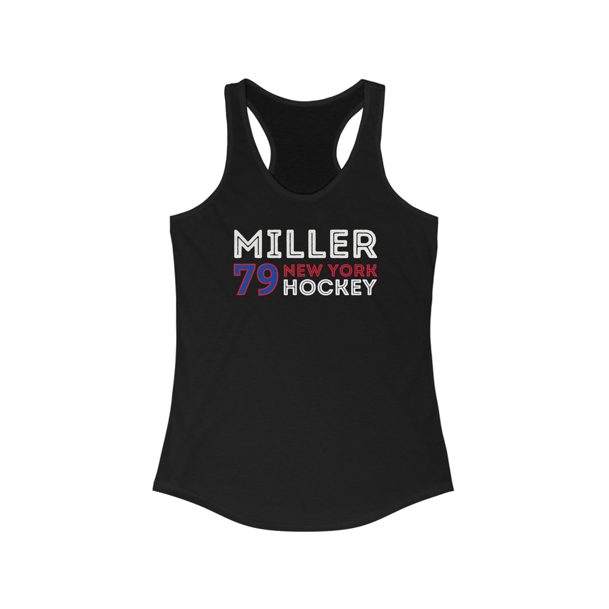 Miller 79 New York Hockey Grafitti Wall Design Women's Ideal Racerback Tank Top
