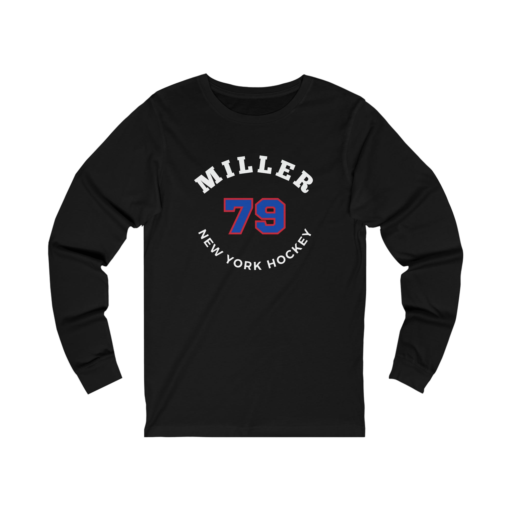 Miller 79 New York Hockey Number Arch Design Unisex Jersey Long Sleeve Shirt