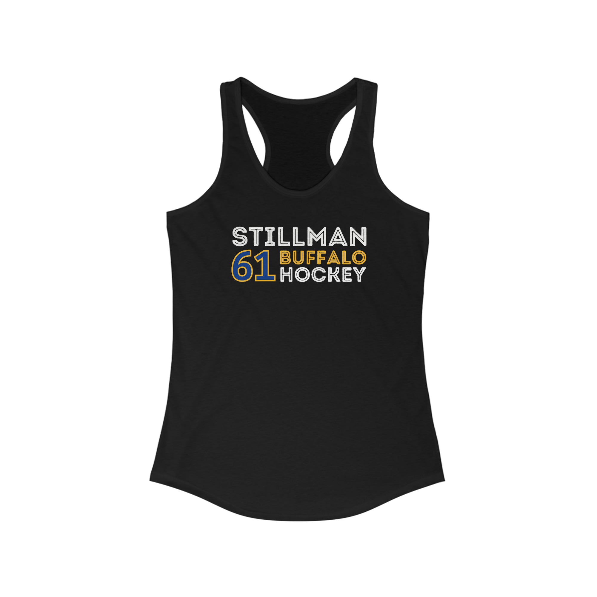Stillman 61 Buffalo Hockey Grafitti Wall Design Women's Ideal Racerback Tank Top