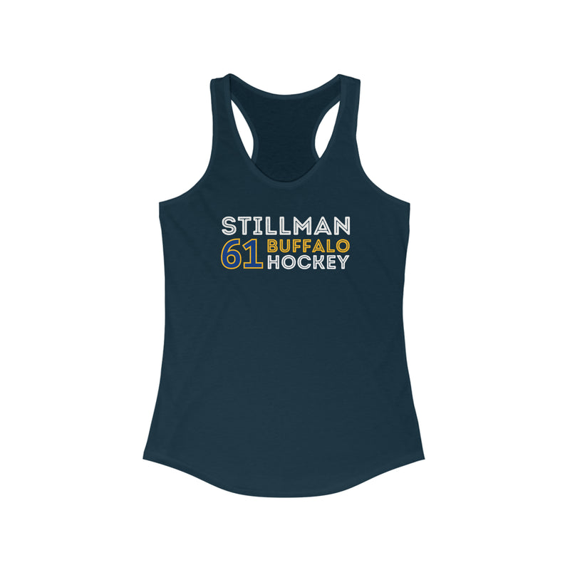 Stillman 61 Buffalo Hockey Grafitti Wall Design Women's Ideal Racerback Tank Top