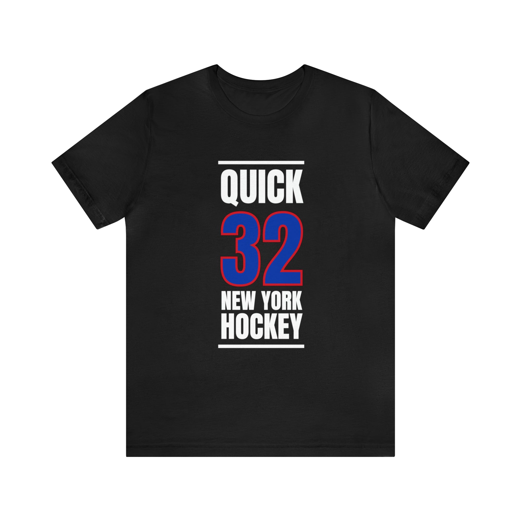 Quick 32 New York Hockey Royal Blue Vertical Design Unisex T-Shirt