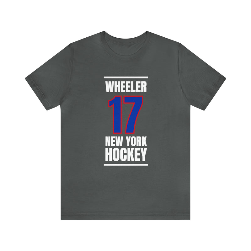 Wheeler 17 New York Hockey Royal Blue Vertical Design Unisex T-Shirt