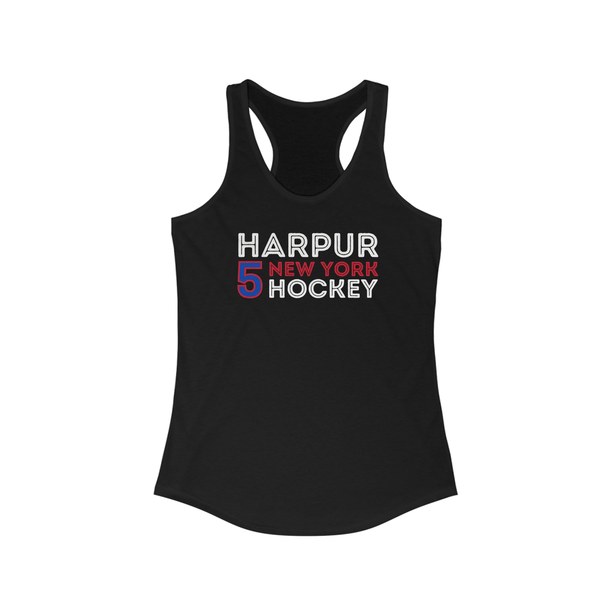 Harpur 5 New York Hockey Grafitti Wall Design Women's Ideal Racerback Tank Top