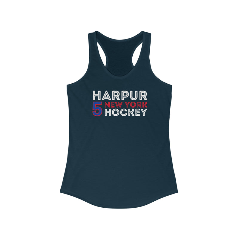 Harpur 5 New York Hockey Grafitti Wall Design Women's Ideal Racerback Tank Top