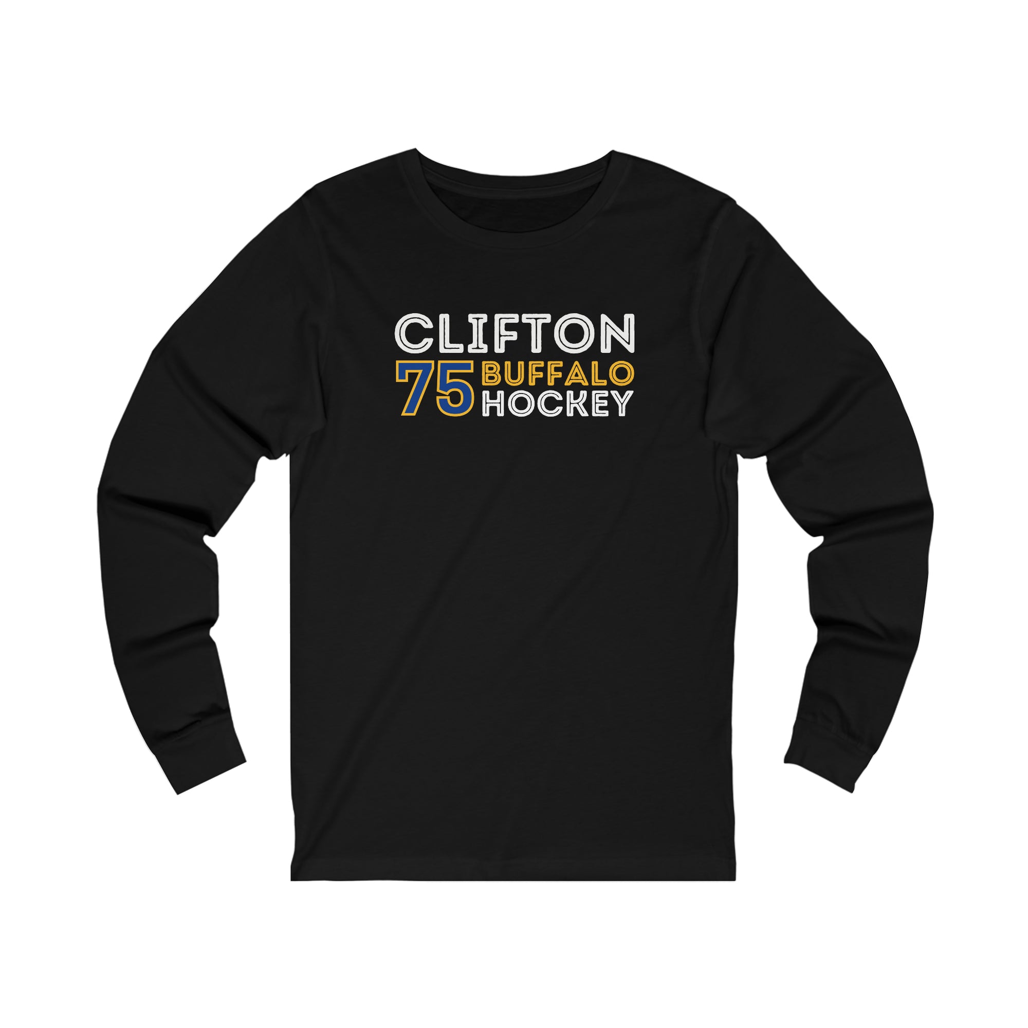 Clifton 75 Buffalo Hockey Grafitti Wall Design Unisex Jersey Long Sleeve Shirt