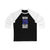 Kreider 20 New York Hockey Royal Blue Vertical Design Unisex Tri-Blend 3/4 Sleeve Raglan Baseball Shirt