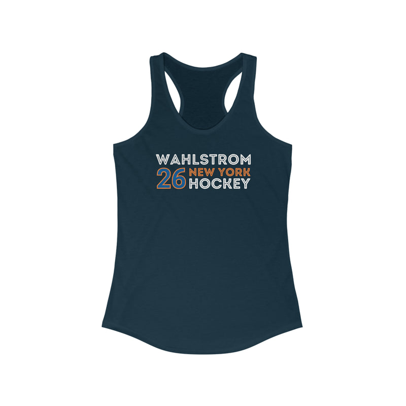 Wahlstrom 26 New York Hockey Grafitti Wall Design Women's Ideal Racerback Tank Top