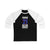 Goodrow 21 New York Hockey Royal Blue Vertical Design Unisex Tri-Blend 3/4 Sleeve Raglan Baseball Shirt
