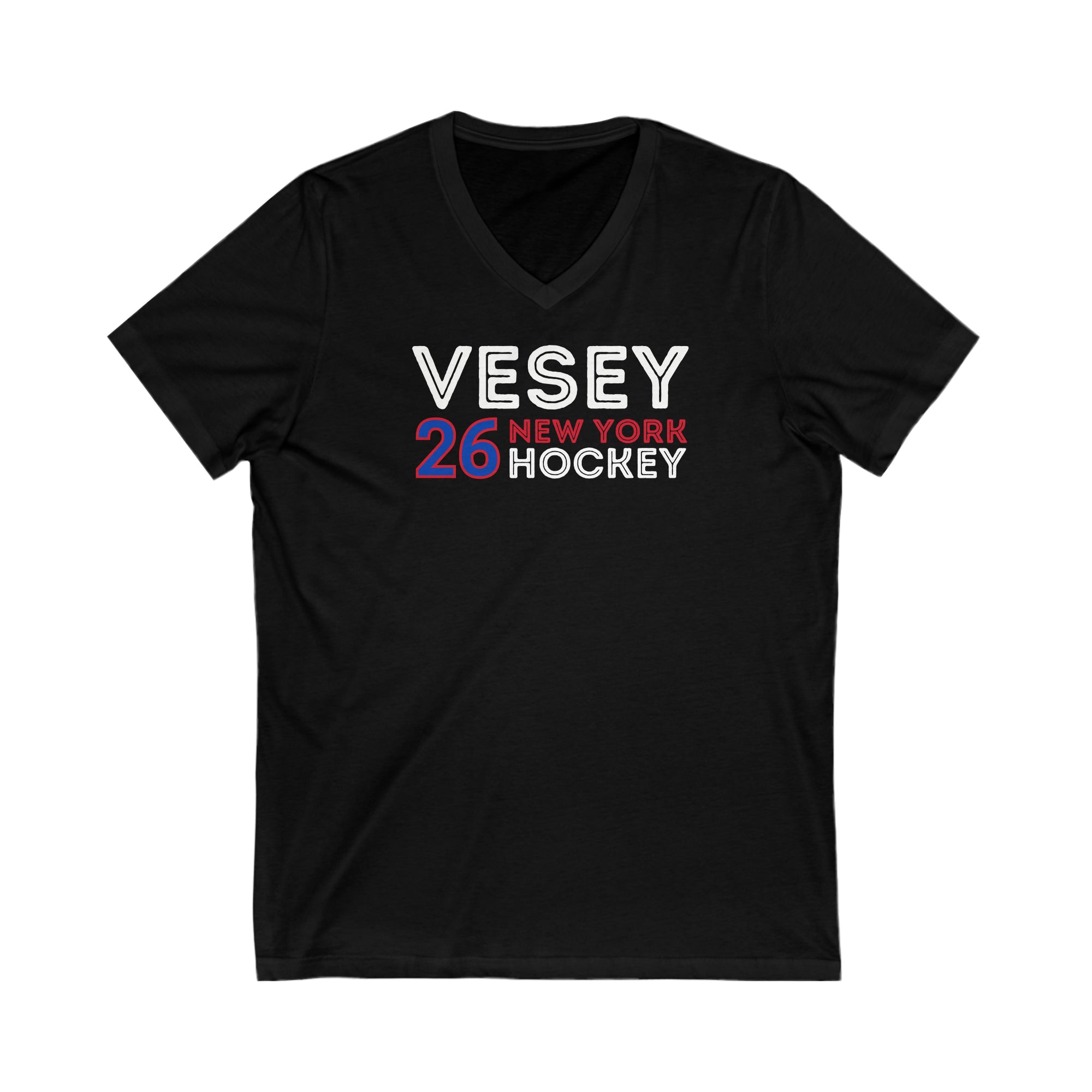 Vesey 26 New York Hockey Grafitti Wall Design Unisex V-Neck Tee