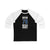 Bryson 78 Buffalo Hockey Royal Blue Vertical Design Unisex Tri-Blend 3/4 Sleeve Raglan Baseball Shirt