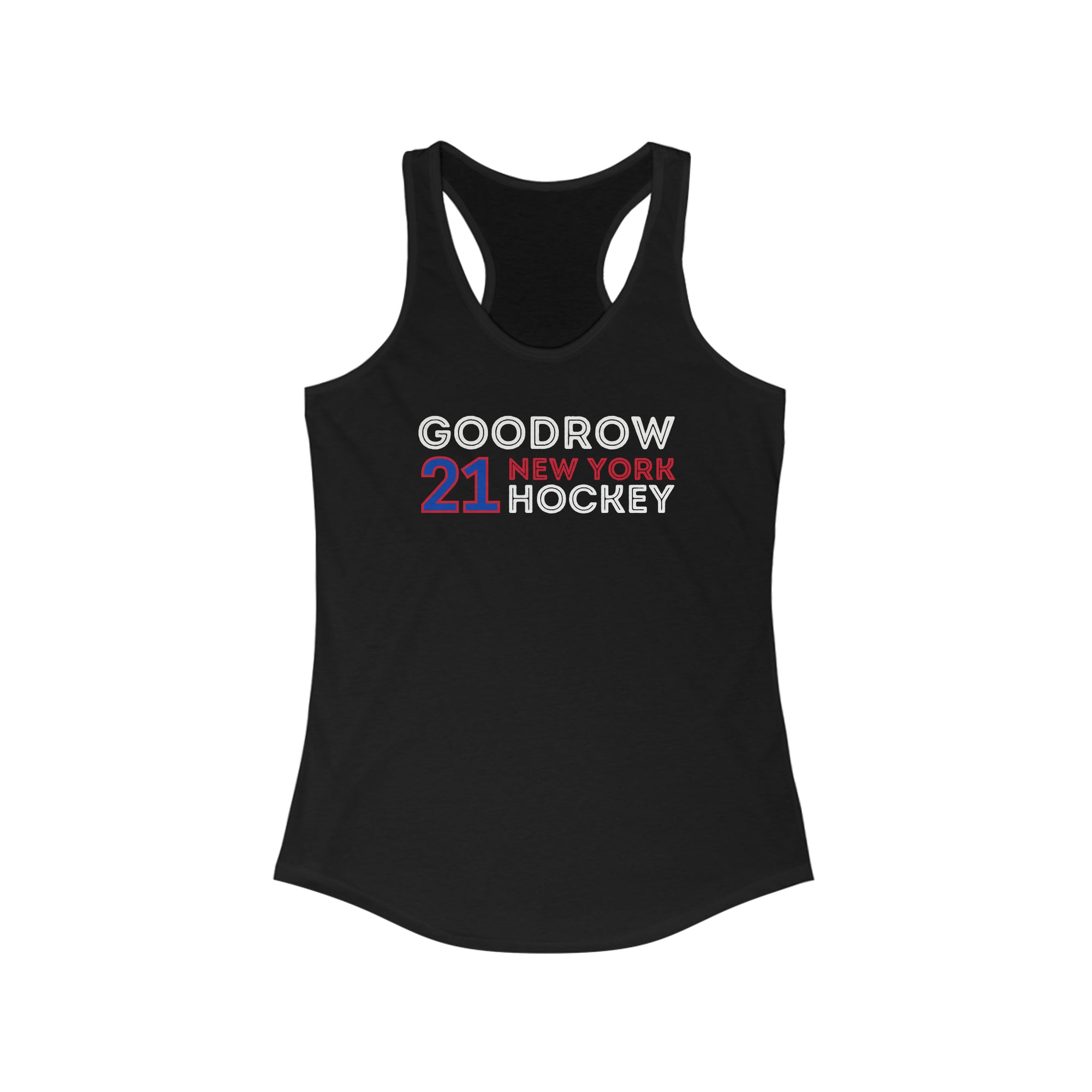 Goodrow 21 New York Hockey Grafitti Wall Design Women's Ideal Racerback Tank Top