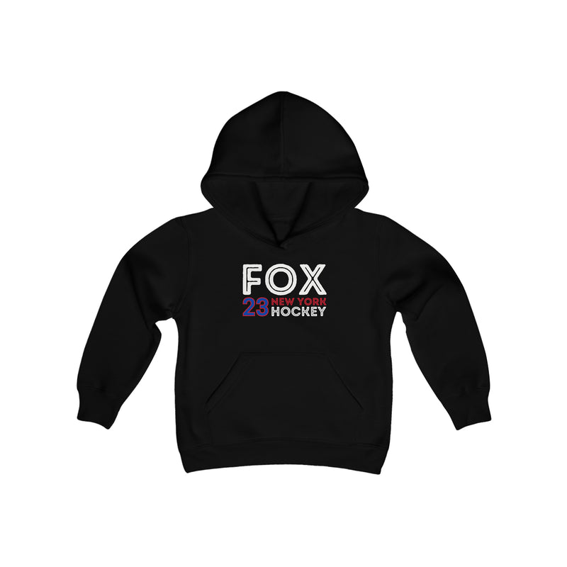 Fox 23 New York Hockey Grafitti Wall Design Youth Hooded Sweatshirt