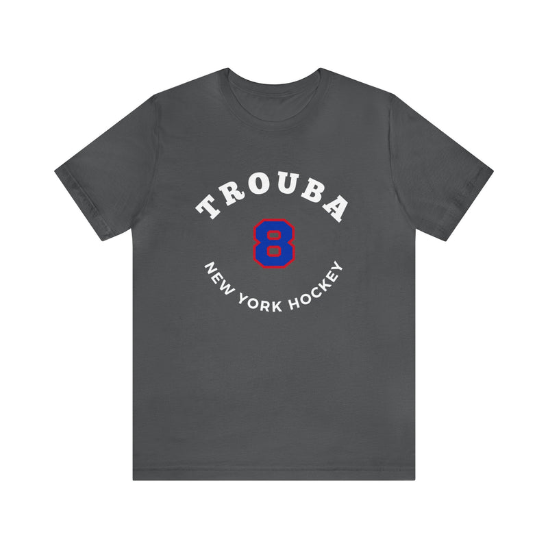 Trouba 8 New York Hockey Number Arch Design Unisex T-Shirt