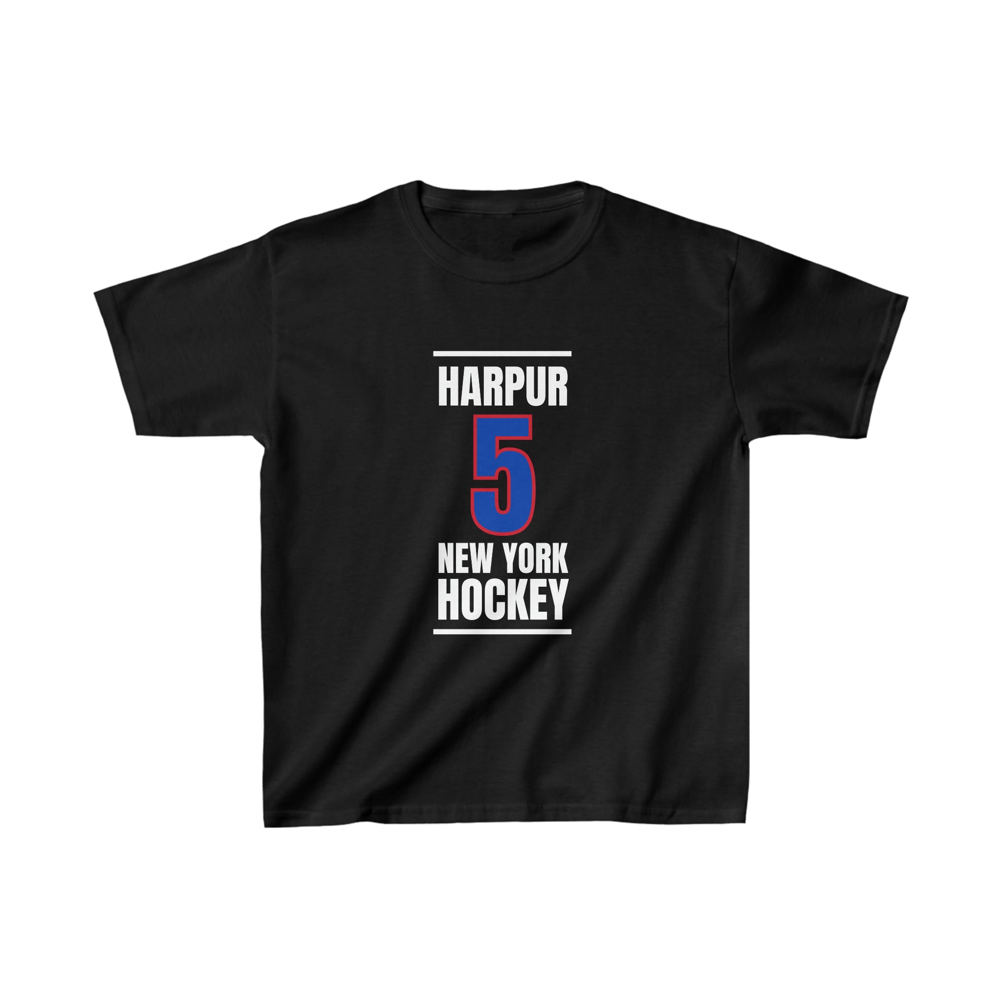 Harpur 5 New York Hockey Royal Blue Vertical Design Kids Tee