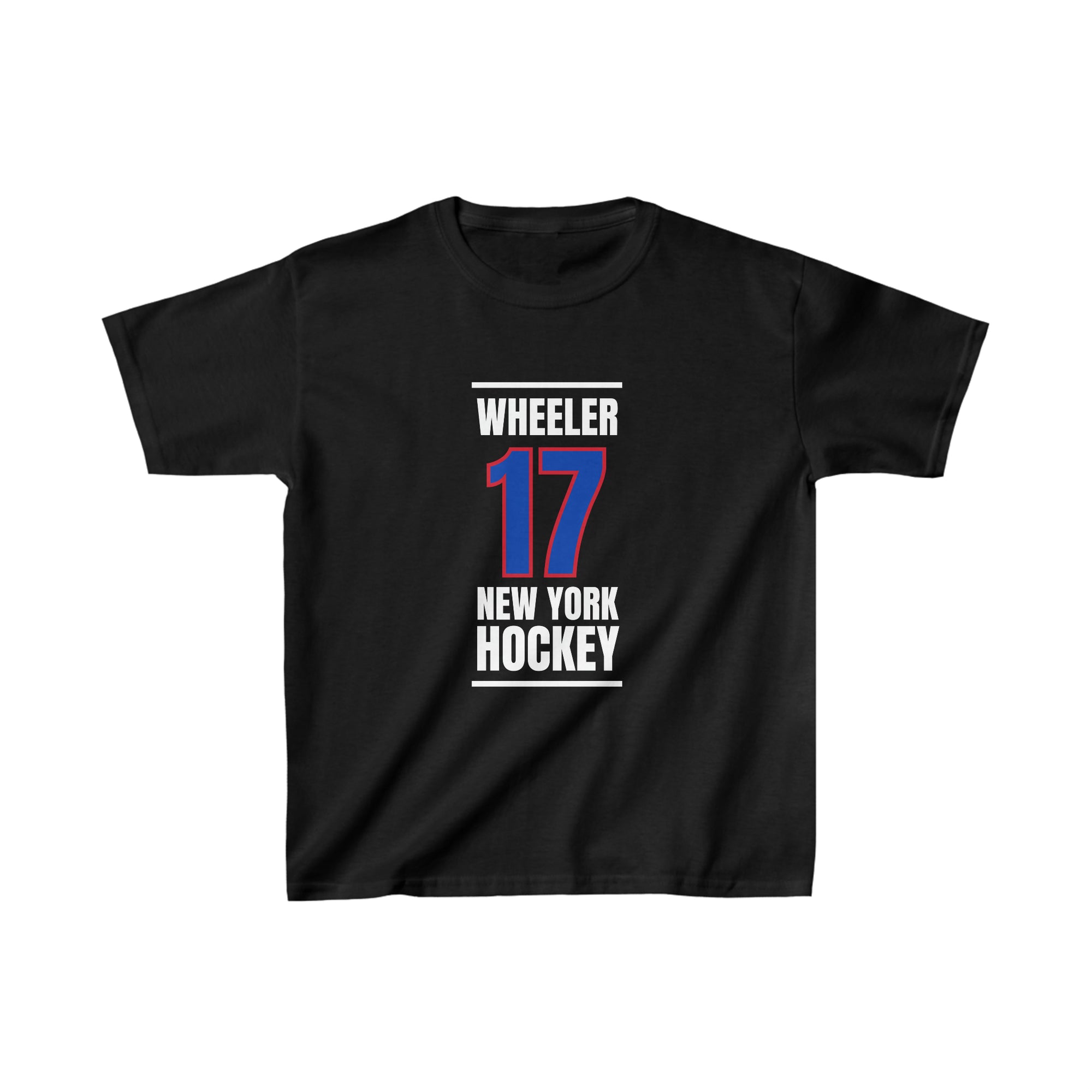 Wheeler 17 New York Hockey Royal Blue Vertical Design Kids Tee