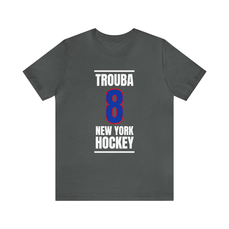 Trouba 8 New York Hockey Royal Blue Vertical Design Unisex T-Shirt
