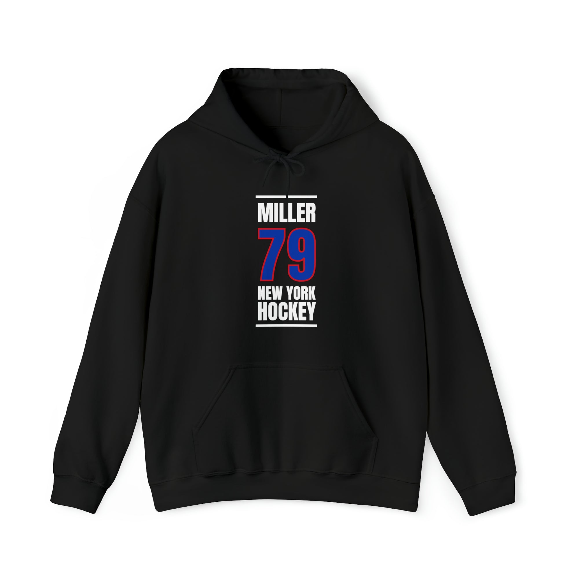Miller 79 New York Hockey Royal Blue Vertical Design Unisex Hooded Sweatshirt