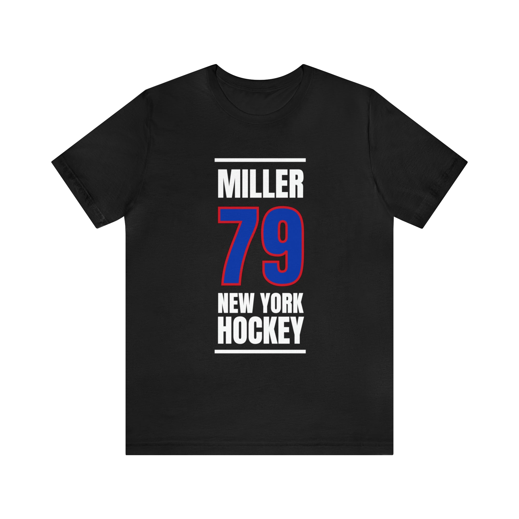 Miller 79 New York Hockey Royal Blue Vertical Design Unisex T-Shirt