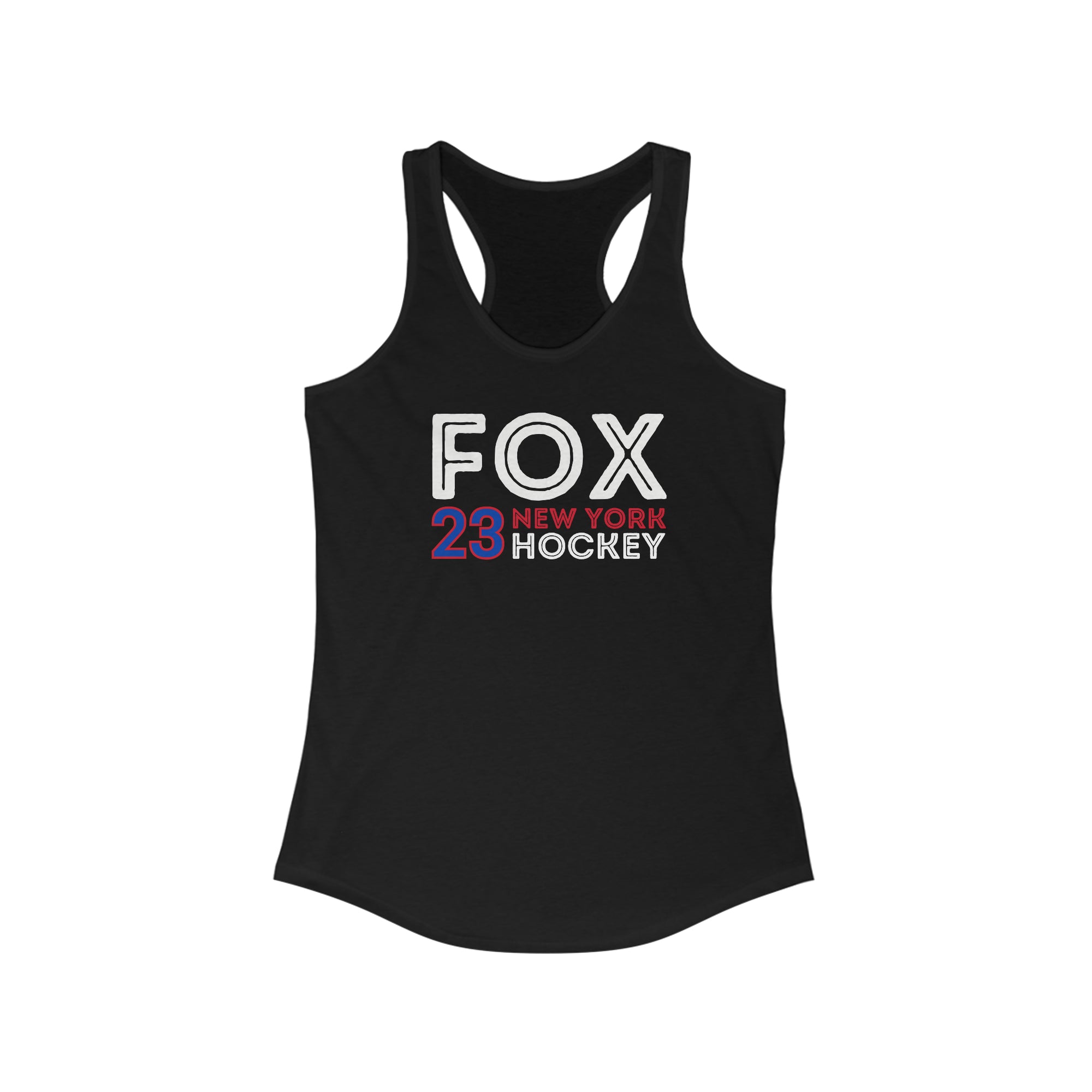 Fox 23 New York Hockey Grafitti Wall Design Women's Ideal Racerback Tank Top