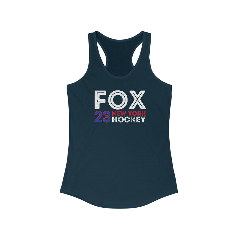 Fox 23 New York Hockey Grafitti Wall Design Women's Ideal Racerback Tank Top