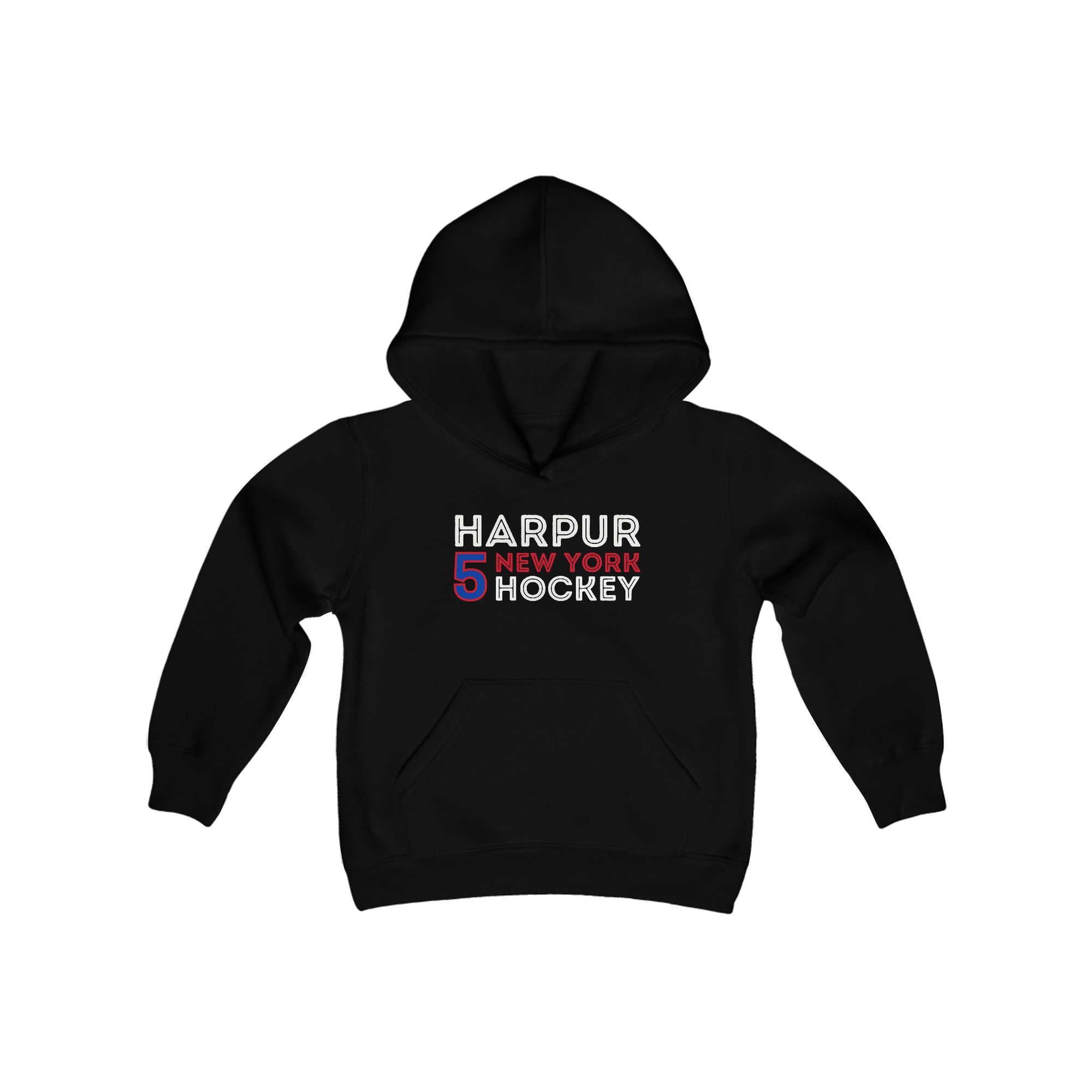 Harpur 5 New York Hockey Grafitti Wall Design Youth Hooded Sweatshirt