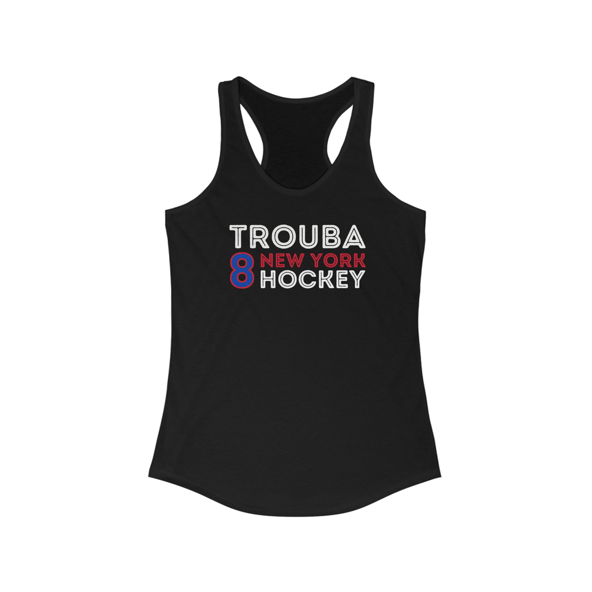 Trouba 8 New York Hockey Grafitti Wall Design Women's Ideal Racerback Tank Top
