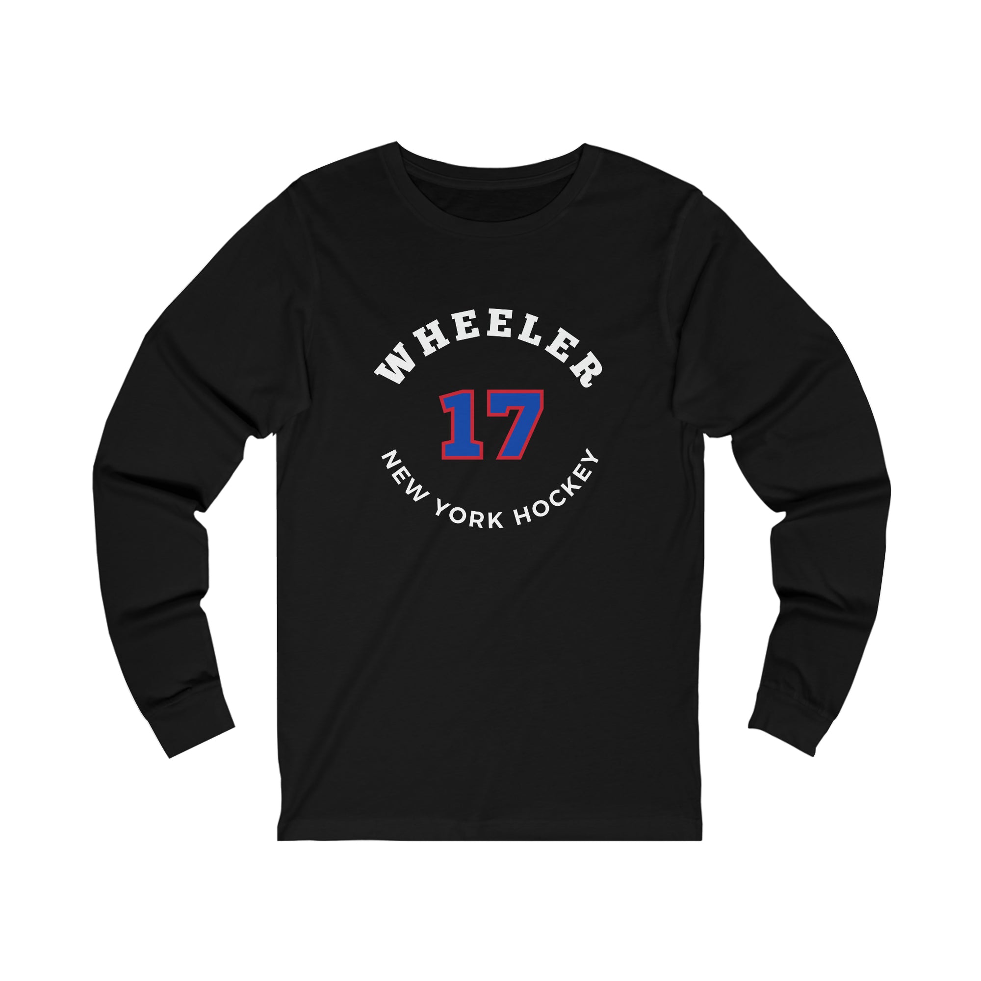 Wheeler 17 New York Hockey Number Arch Design Unisex Jersey Long Sleeve Shirt
