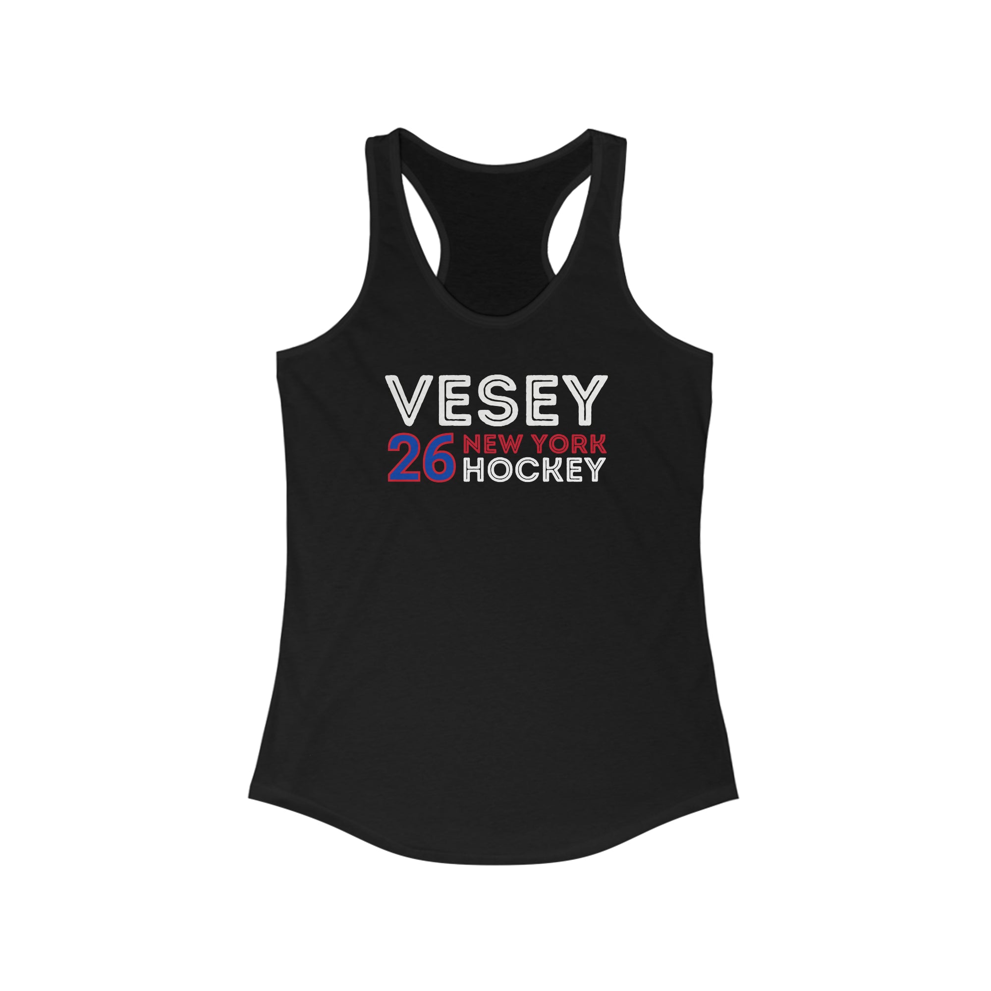 Vesey 26 New York Hockey Grafitti Wall Design Women's Ideal Racerback Tank Top