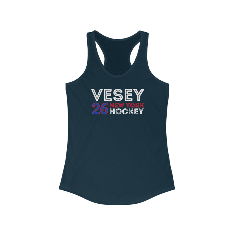 Vesey 26 New York Hockey Grafitti Wall Design Women's Ideal Racerback Tank Top