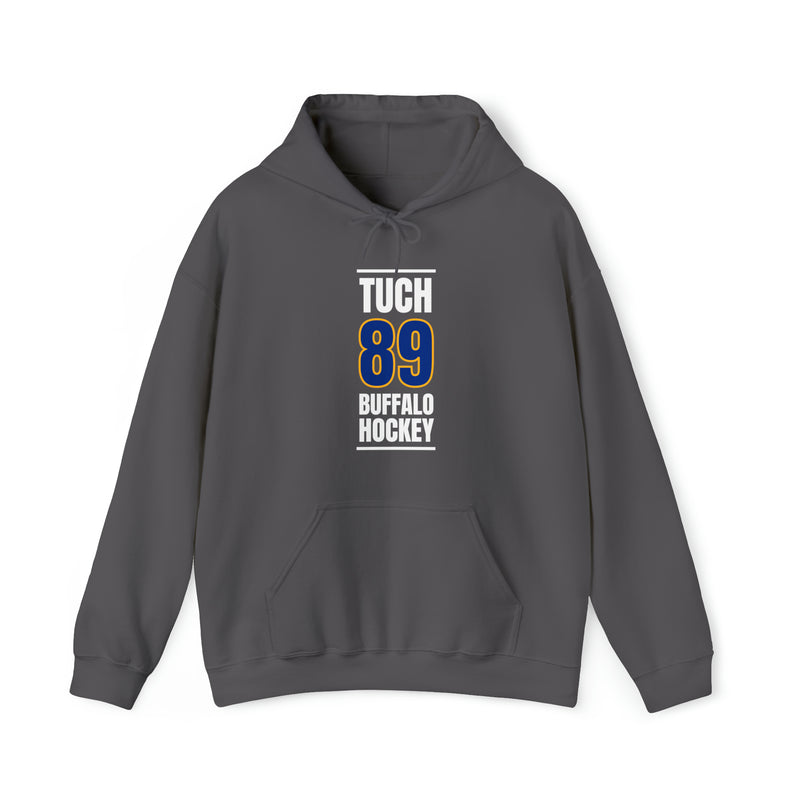 Tuch 89 Buffalo Hockey Royal Blue Vertical Design Unisex Hooded Sweatshirt