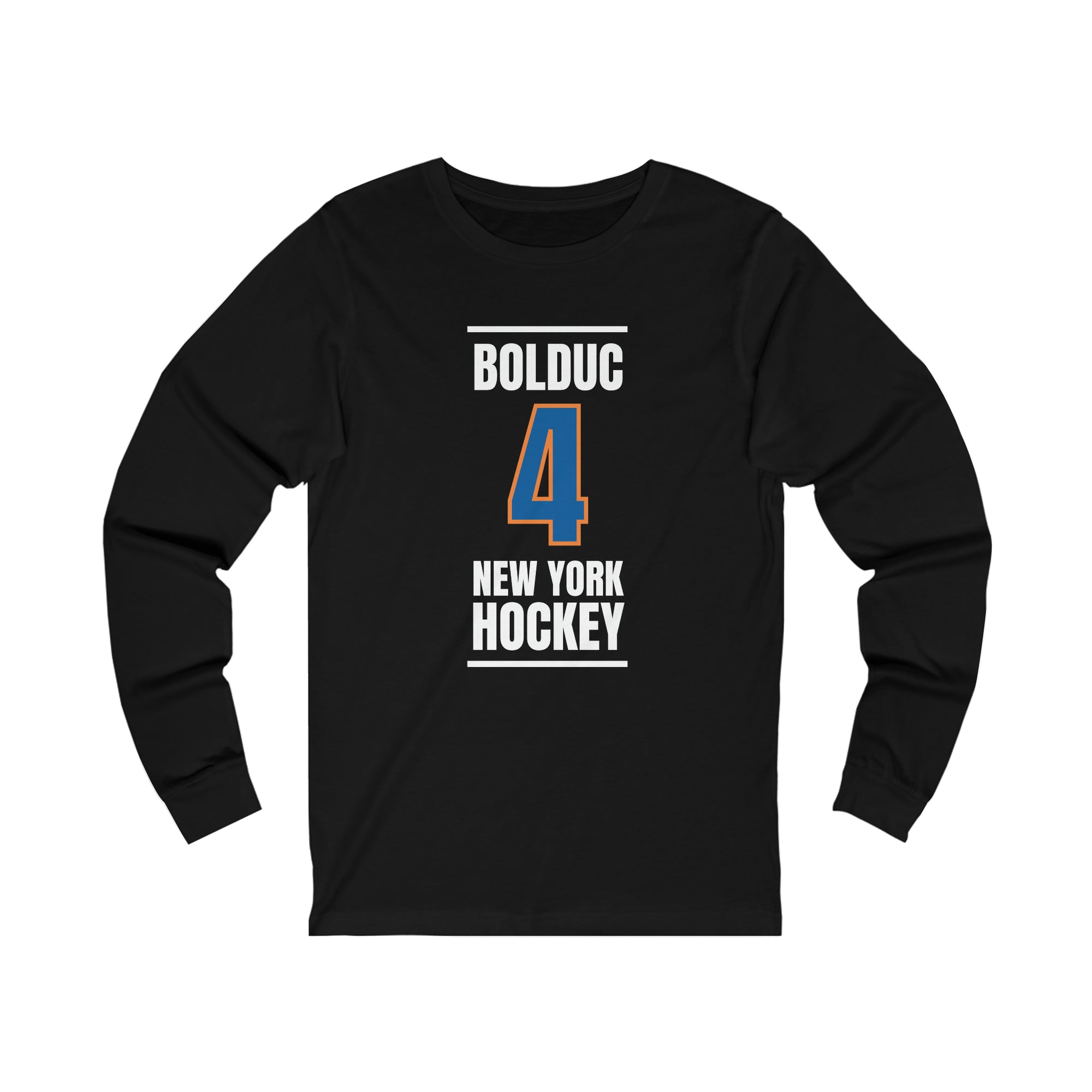 Bolduc 4 New York Hockey Blue Vertical Design Unisex Jersey Long Sleeve Shirt