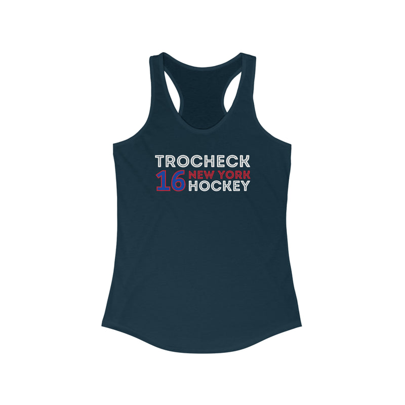 Trocheck 16 New York Hockey Grafitti Wall Design Women's Ideal Racerback Tank Top
