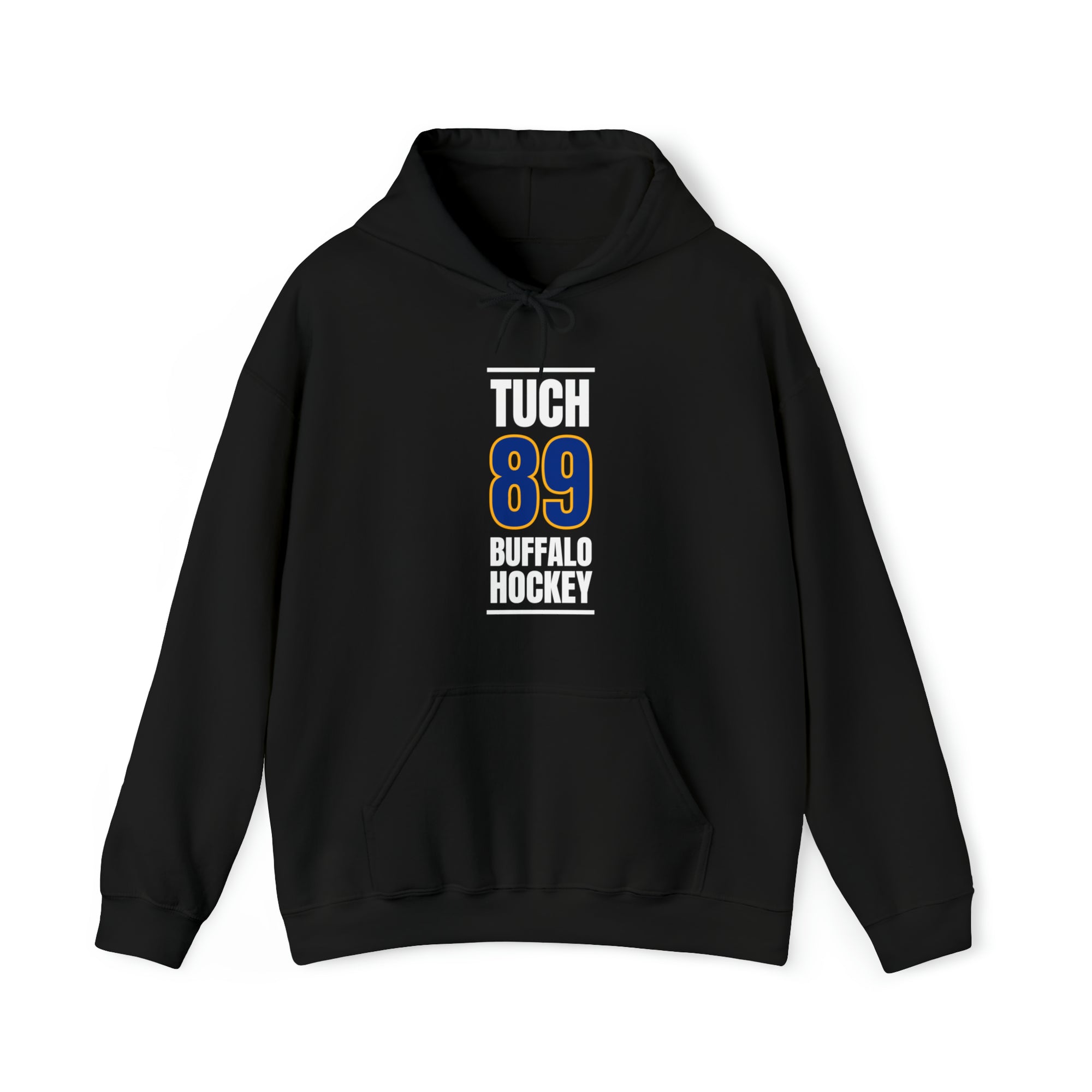 Tuch 89 Buffalo Hockey Royal Blue Vertical Design Unisex Hooded Sweatshirt