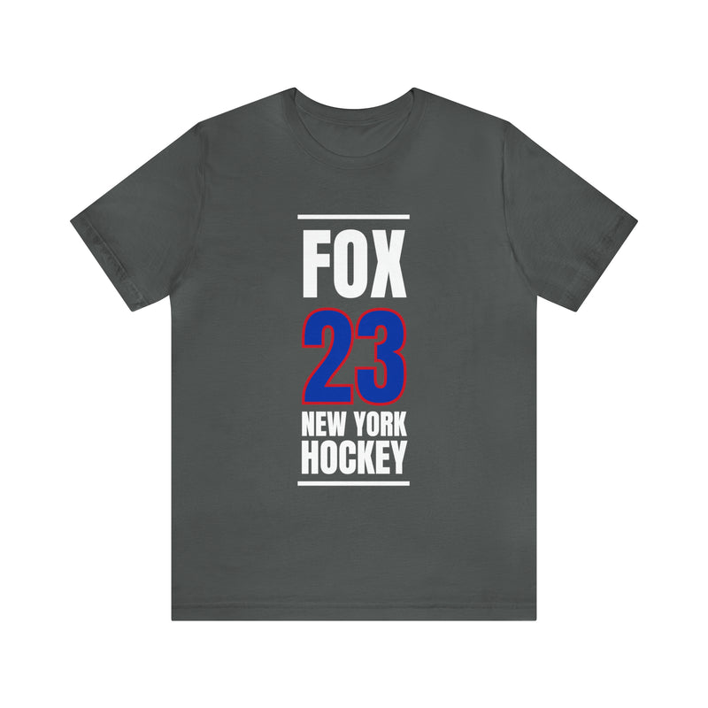 Fox 23 New York Hockey Royal Blue Vertical Design Unisex T-Shirt