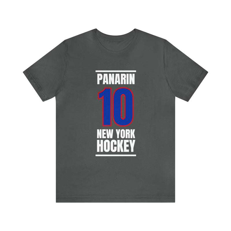 Panarin 10 New York Hockey Royal Blue Vertical Design Unisex T-Shirt