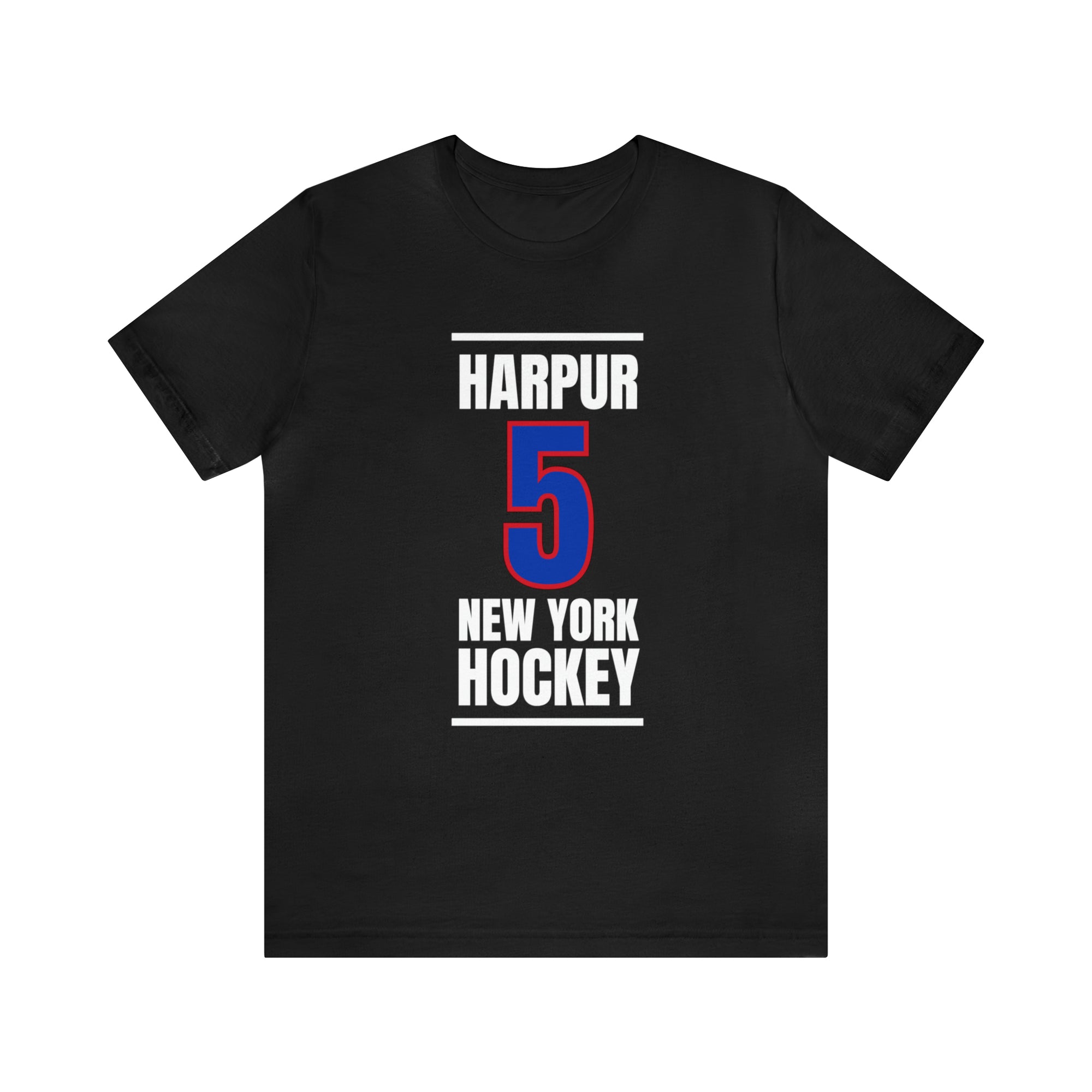 Harpur 5 New York Hockey Royal Blue Vertical Design Unisex T-Shirt