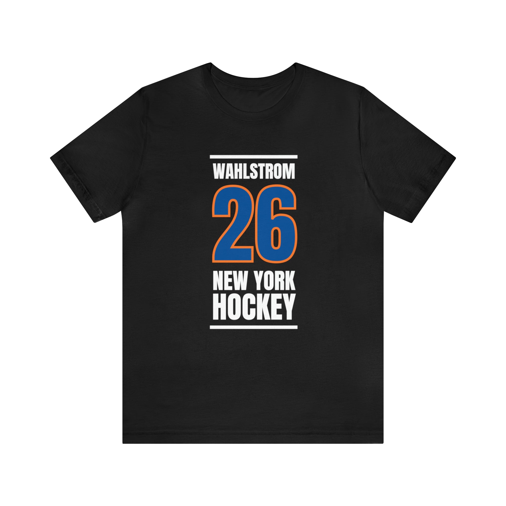 Wahlstrom 26 New York Hockey Blue Vertical Design Unisex T-Shirt