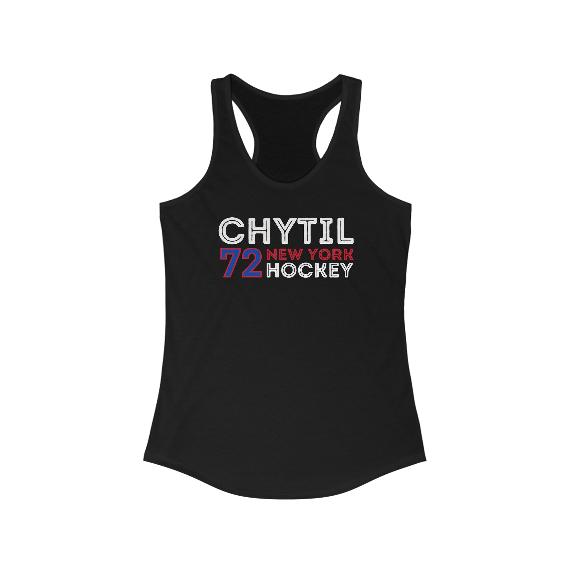 Chytil 72 New York Hockey Grafitti Wall Design Women's Ideal Racerback Tank Top