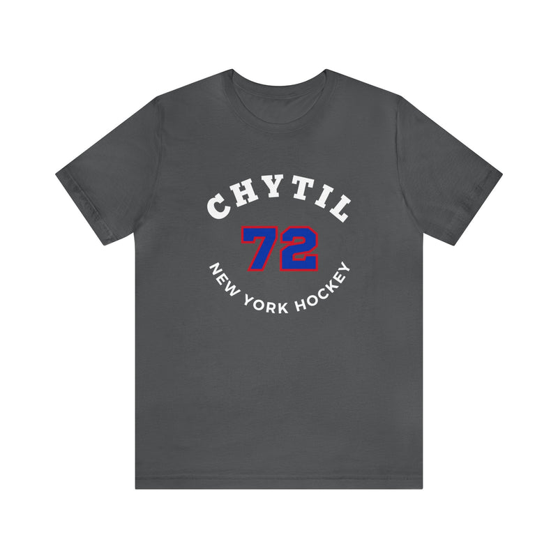 Chytil 72 New York Hockey Number Arch Design Unisex T-Shirt