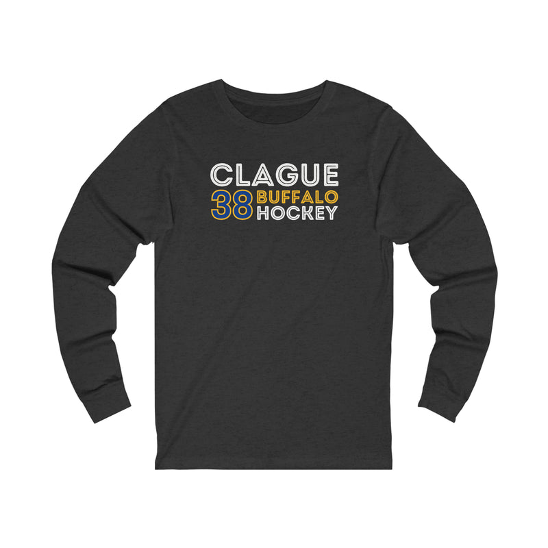 Clague 38 Buffalo Hockey Grafitti Wall Design Unisex Jersey Long Sleeve Shirt