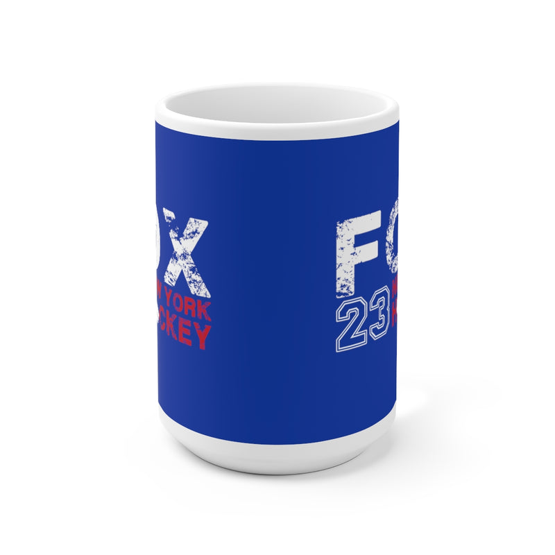 Fox 23 New York Hockey Ceramic Coffee Mug In Blue, 15oz