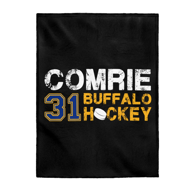 Comrie 31 Buffalo Hockey Velveteen Plush Blanket