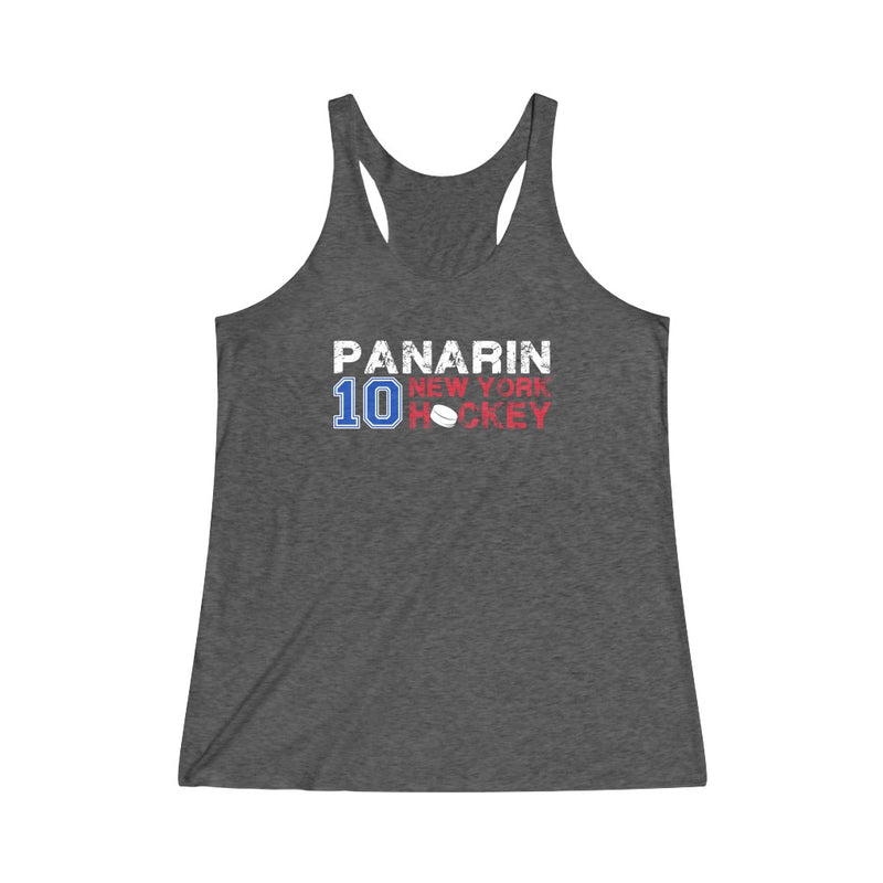Panarin 10 New York Hockey Women's Tri-Blend Racerback Tank Top
