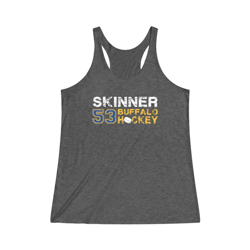 Skinner 53 Buffalo Hockey Women's Tri-Blend Racerback Tank Top