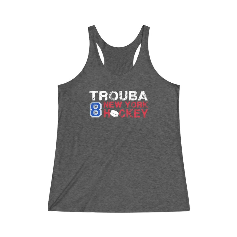 Trouba 8 New York Hockey Women's Tri-Blend Racerback Tank Top