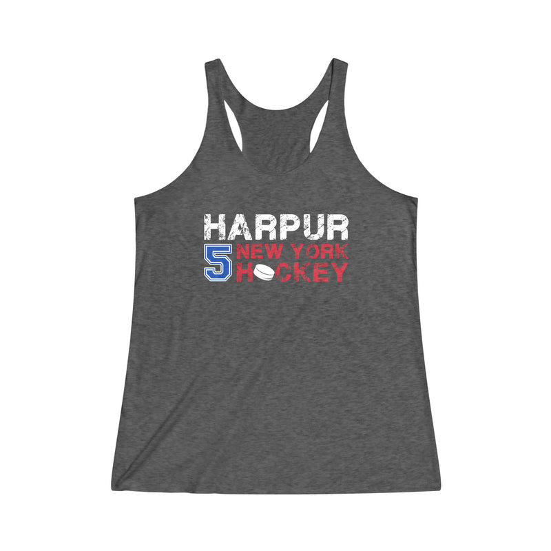 Harpur 5 New York Hockey Women's Tri-Blend Racerback Tank Top