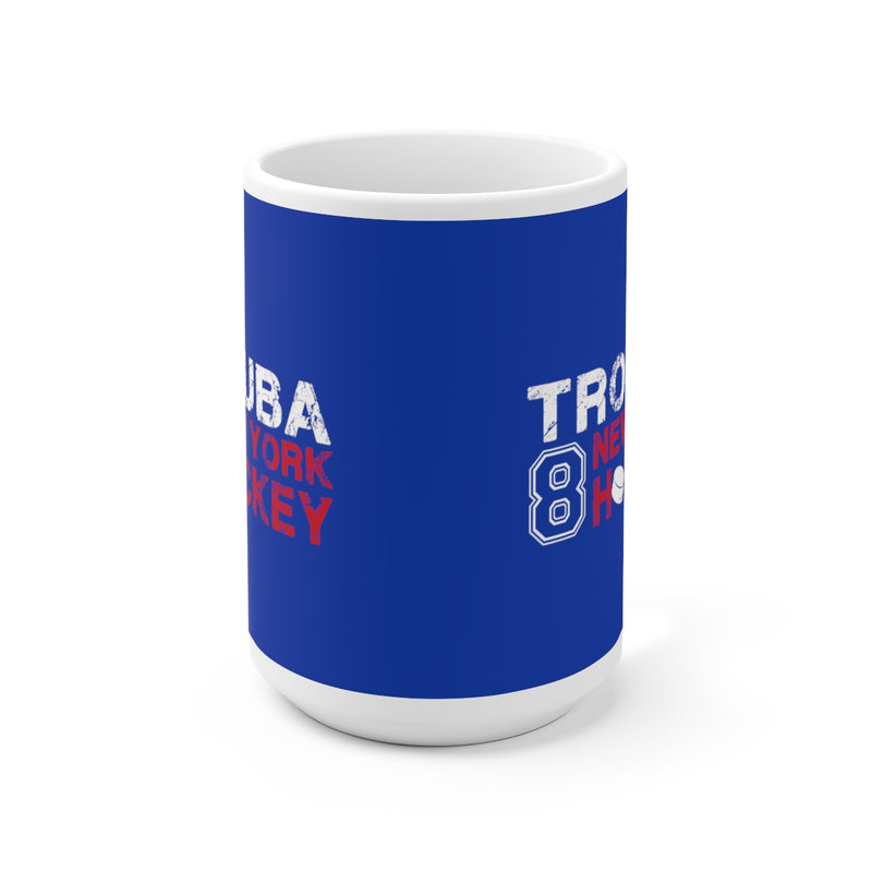 Trouba 8 New York Hockey Ceramic Coffee Mug In Blue, 15oz