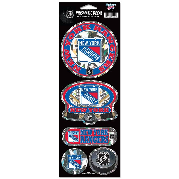 New York Rangers Prismatic Decal Set