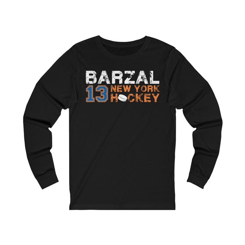 Barzal 13 New York Hockey Unisex Jersey Long Sleeve Shirt