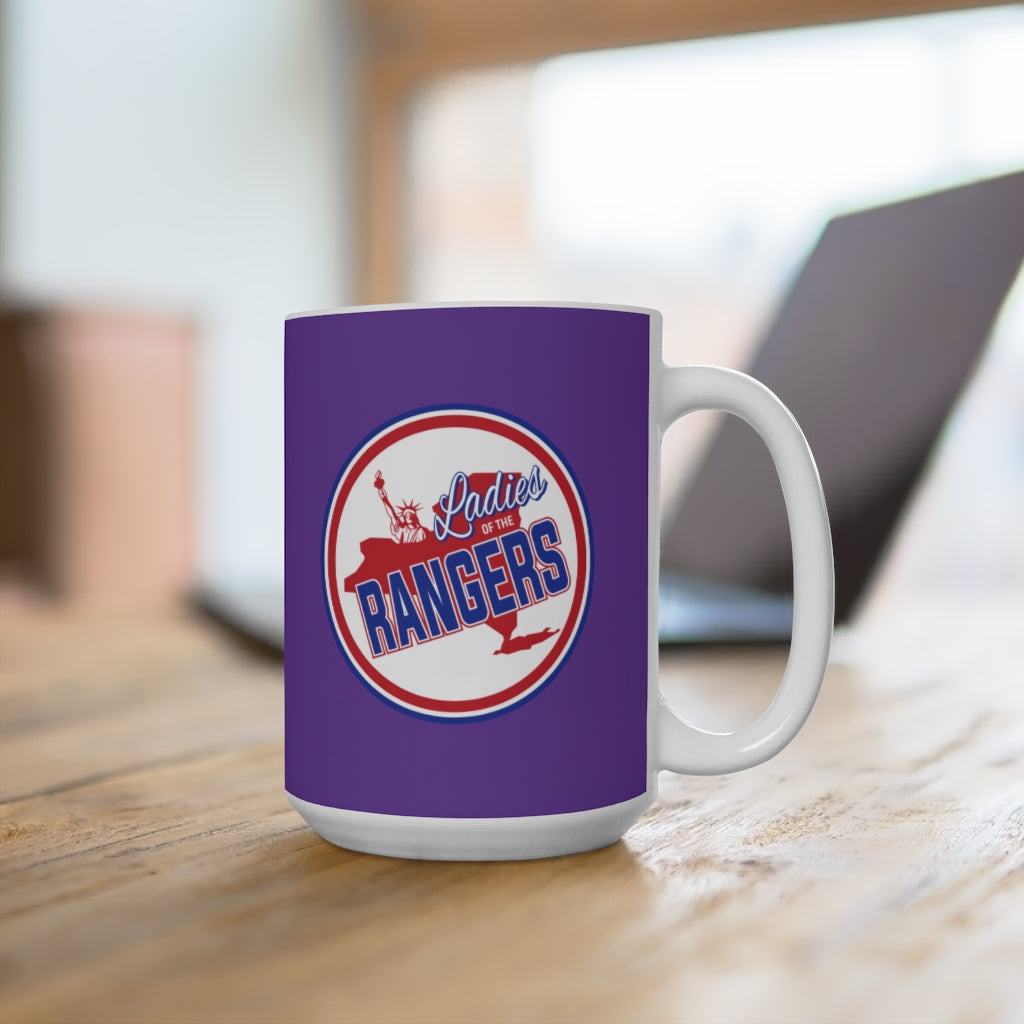 Ladies Of The Rangers Ceramic Coffee Mug, Purple, 15oz